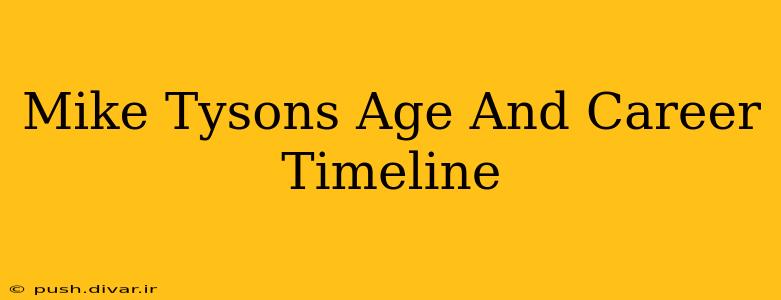 Mike Tysons Age And Career Timeline