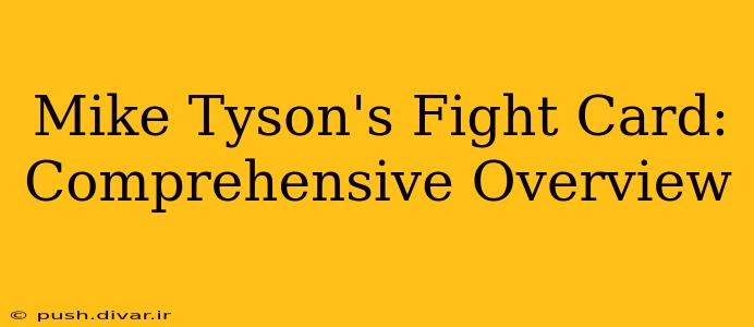 Mike Tyson's Fight Card: Comprehensive Overview