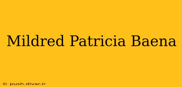 Mildred Patricia Baena