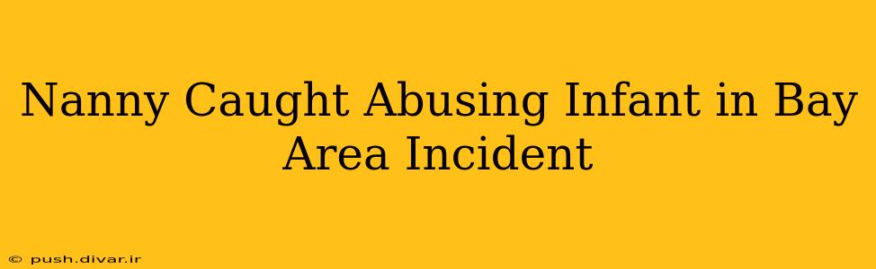 Nanny Caught Abusing Infant in Bay Area Incident