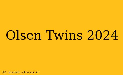 Olsen Twins 2024