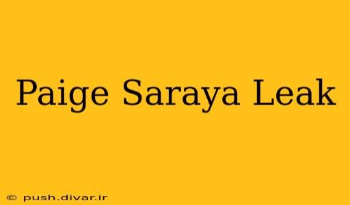 Paige Saraya Leak