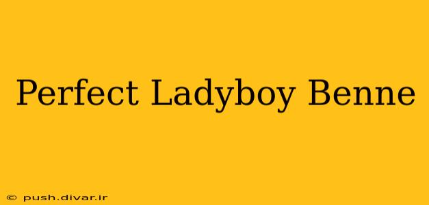 Perfect Ladyboy Benne