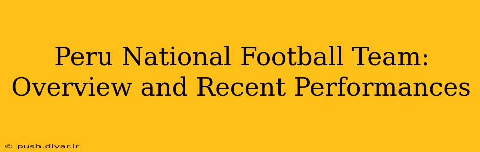 Peru National Football Team: Overview and Recent Performances