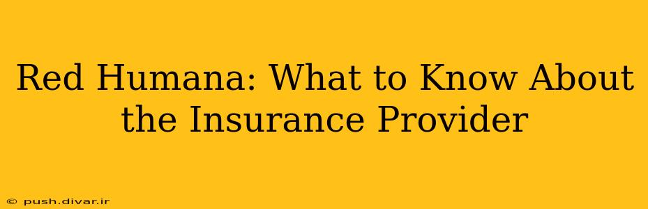 Red Humana: What to Know About the Insurance Provider