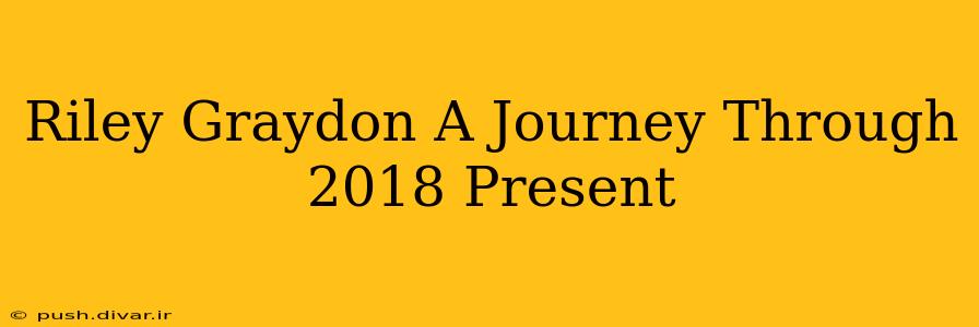 Riley Graydon A Journey Through 2018 Present