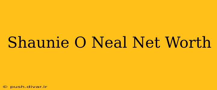 Shaunie O Neal Net Worth