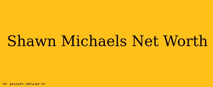 Shawn Michaels Net Worth