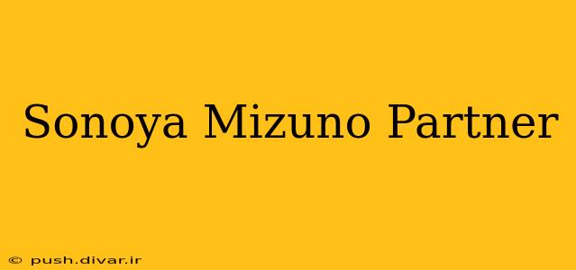 Sonoya Mizuno Partner