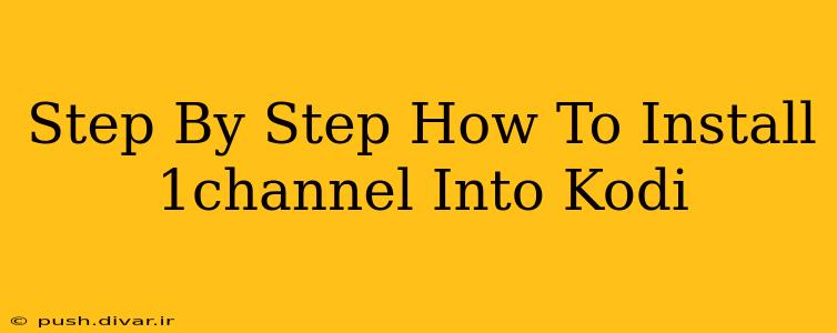 Step By Step How To Install 1channel Into Kodi