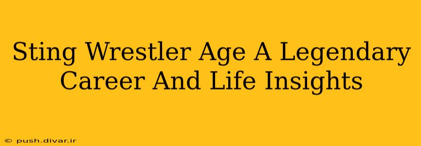Sting Wrestler Age A Legendary Career And Life Insights