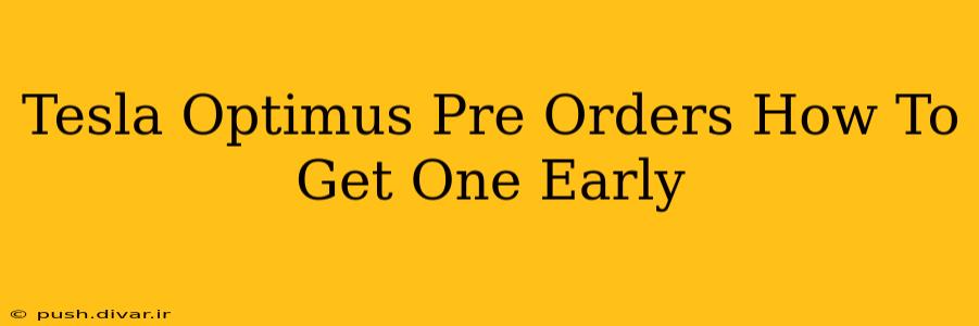 Tesla Optimus Pre Orders How To Get One Early