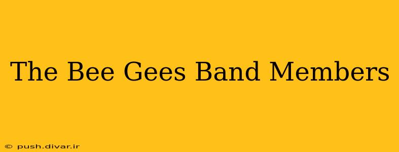The Bee Gees Band Members