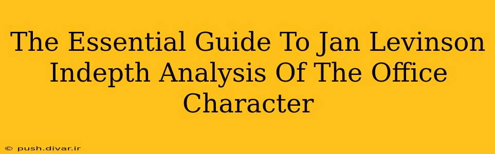 The Essential Guide To Jan Levinson Indepth Analysis Of The Office Character