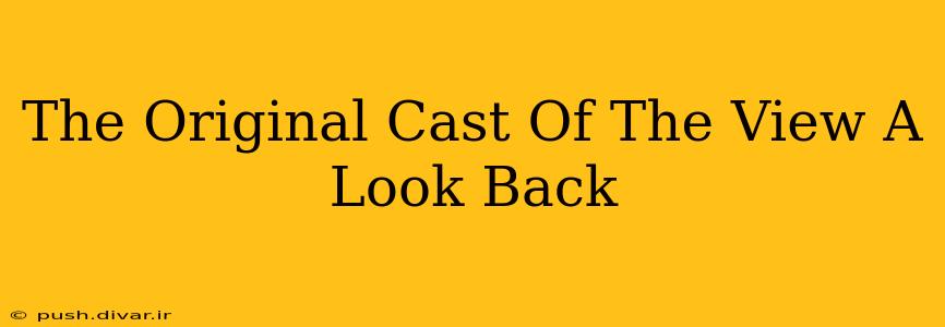 The Original Cast Of The View A Look Back