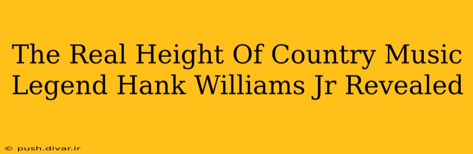 The Real Height Of Country Music Legend Hank Williams Jr Revealed