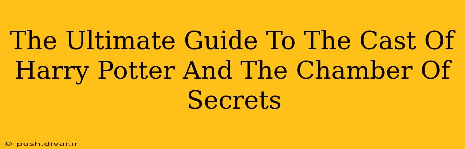 The Ultimate Guide To The Cast Of Harry Potter And The Chamber Of Secrets