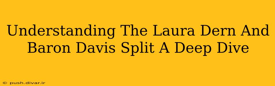 Understanding The Laura Dern And Baron Davis Split A Deep Dive