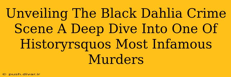 Unveiling The Black Dahlia Crime Scene A Deep Dive Into One Of Historyrsquos Most Infamous Murders
