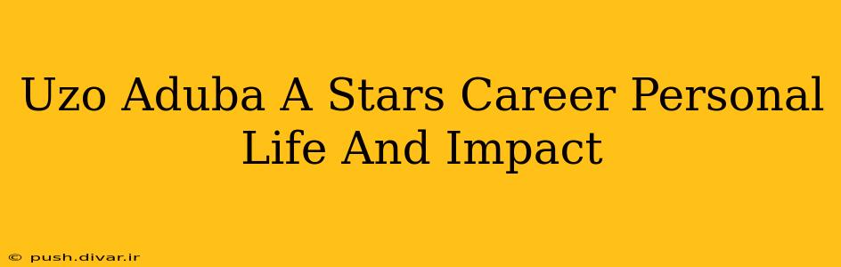 Uzo Aduba A Stars Career Personal Life And Impact