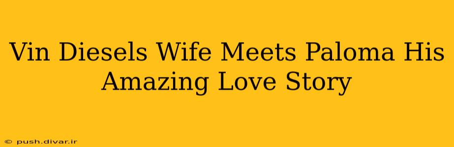 Vin Diesels Wife Meets Paloma His Amazing Love Story
