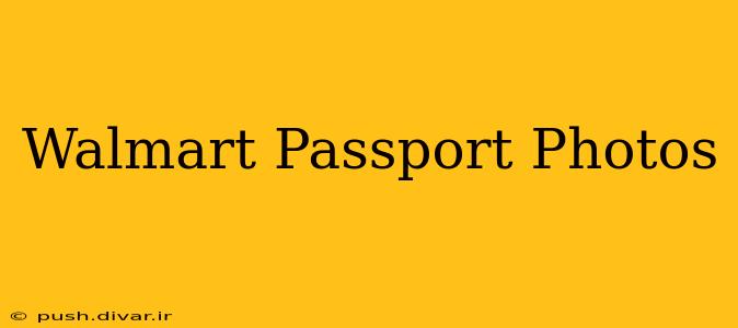 Walmart Passport Photos