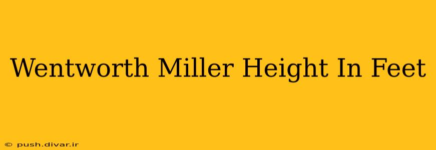 Wentworth Miller Height In Feet