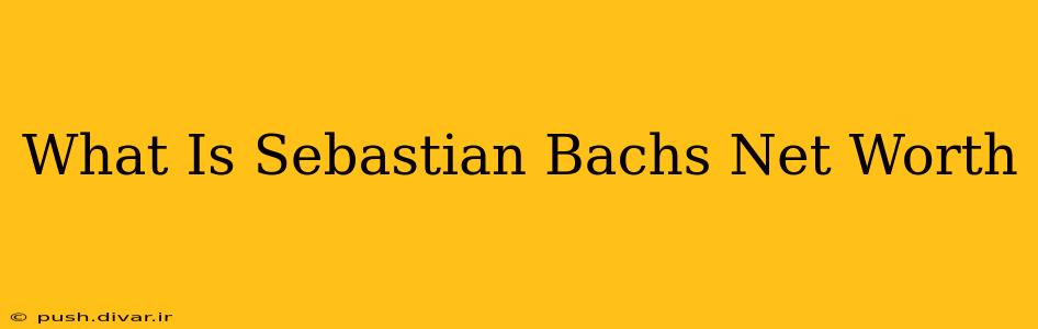 What Is Sebastian Bachs Net Worth