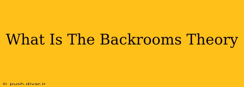 What Is The Backrooms Theory
