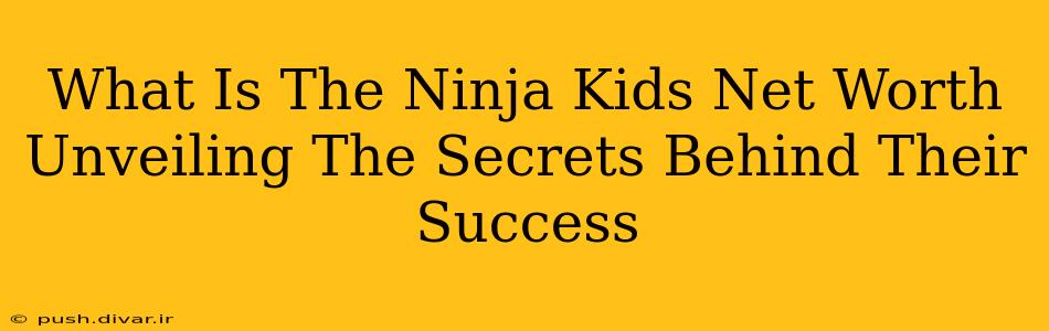 What Is The Ninja Kids Net Worth Unveiling The Secrets Behind Their Success