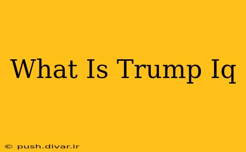 What Is Trump Iq