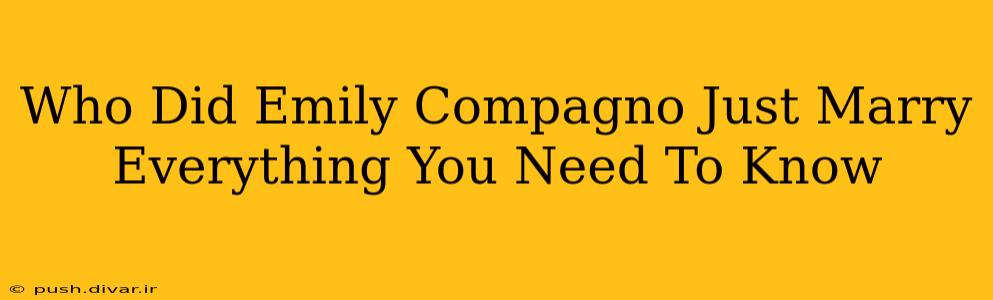 Who Did Emily Compagno Just Marry Everything You Need To Know