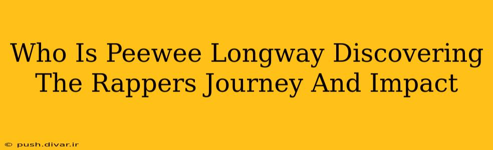 Who Is Peewee Longway Discovering The Rappers Journey And Impact