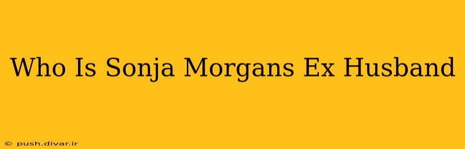 Who Is Sonja Morgans Ex Husband