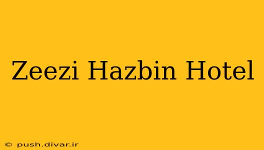 Zeezi Hazbin Hotel